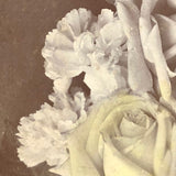Winsome Antique Cabinet Card with Hand-tinted Flowers