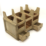 Charming Old Folk Art Tabletop Chest With Great Lines (Missing Some Drawers, Who Cares?)