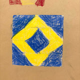 Squares, Triangles, Primary Colors: Satisfying Old Kindergarten Exercise in Crayon