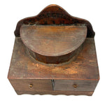 Shaker-esque 19th Century Folk Art Cigar Box Wood Spice or Sewing Box with Two Drawers