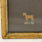 Menagerie of Tiny Animals! Very Charming Earlier 19th Century Mounted Watercolors in Period Gilded Frame