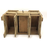 Charming Old Folk Art Tabletop Chest With Great Lines (Missing Some Drawers, Who Cares?)