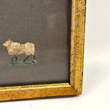 Menagerie of Tiny Animals! Very Charming Earlier 19th Century Mounted Watercolors in Period Gilded Frame