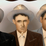 C. 1940s-50s Mexican Folk Art Fotocultura: Three Men in Hats and Suits