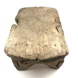 Crusty, Sculptural Old White Painted Cricket Stool
