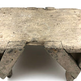 Crusty, Sculptural Old White Painted Cricket Stool