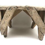 Crusty, Sculptural Old White Painted Cricket Stool