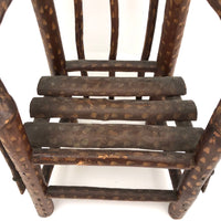Large Miniature Adirondack Folk Art Chair with Beautiful Lines and Proportions