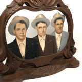 C. 1940s-50s Mexican Folk Art Fotocultura: Three Men in Hats and Suits