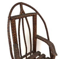 Large Miniature Adirondack Folk Art Chair with Beautiful Lines and Proportions
