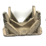 Crusty, Sculptural Old White Painted Cricket Stool