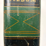 ALBUM, Fabulous Old Carved Out and Painted Book Shaped Box with Slide Lid (Spruce Gum?)