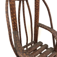 Large Miniature Adirondack Folk Art Chair with Beautiful Lines and Proportions