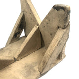 Crusty, Sculptural Old White Painted Cricket Stool