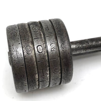 A Puzzle to Solve: Antique G & J Gem NY Lock Co. Barrel Lock with Numbered Disks
