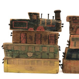 Wonderful Old Kid Made Set of Train Cars, with Three Locomotives!
