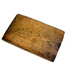 ALBUM, Fabulous Old Carved Out and Painted Book Shaped Box with Slide Lid (Spruce Gum?)