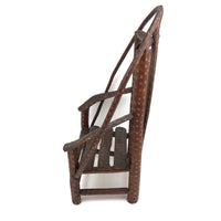 Large Miniature Adirondack Folk Art Chair with Beautiful Lines and Proportions