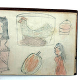 Lap Desk and Contents (Including Marvelous Notebook Drawings) of Nettie Hathaway, 1876-1902