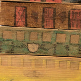 Wonderful Old Kid Made Set of Train Cars, with Three Locomotives!