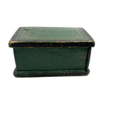 ALBUM, Fabulous Old Carved Out and Painted Book Shaped Box with Slide Lid (Spruce Gum?)