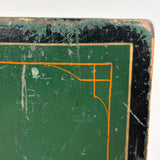 ALBUM, Fabulous Old Carved Out and Painted Book Shaped Box with Slide Lid (Spruce Gum?)