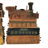 Wonderful Old Kid Made Set of Train Cars, with Three Locomotives!