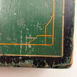 ALBUM, Fabulous Old Carved Out and Painted Book Shaped Box with Slide Lid (Spruce Gum?)