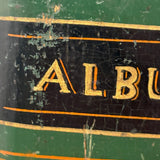 ALBUM, Fabulous Old Carved Out and Painted Book Shaped Box with Slide Lid (Spruce Gum?)