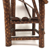 Large Miniature Adirondack Folk Art Chair with Beautiful Lines and Proportions