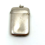 Early 20th C. Plated Pendant Vesta with Window to Tiny Bone Dice