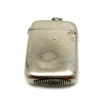 Early 20th C. Plated Pendant Vesta with Window to Tiny Bone Dice