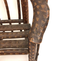 Large Miniature Adirondack Folk Art Chair with Beautiful Lines and Proportions