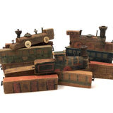Wonderful Old Kid Made Set of Train Cars, with Three Locomotives!