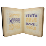 Early, Fine, German Froebel Kindergarten Paper Weaving Album (Accordion Fold)