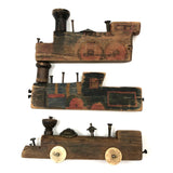 Wonderful Old Kid Made Set of Train Cars, with Three Locomotives!