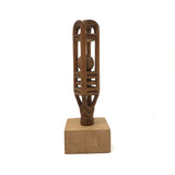 SOLD Intricately Carved Small Bottle Shaped Ball in Cage Whimsy