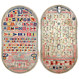 Extra Nice, Extra Packed WWI US Navy & Merchant Marines Double Sided Mechanical Signal Chart