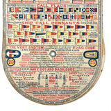 Extra Nice, Extra Packed WWI US Navy & Merchant Marines Double Sided Mechanical Signal Chart