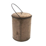 Sweet Antique Tin Pail in Original Pinkish-Putty Paint