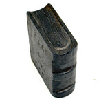 YMCA, Dec 25, 1919, Unusual Antique Type-Stamped Solid Lead Miniature Folk Art Book