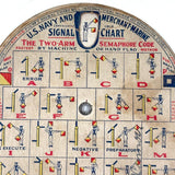 Extra Nice, Extra Packed WWI US Navy & Merchant Marines Double Sided Mechanical Signal Chart