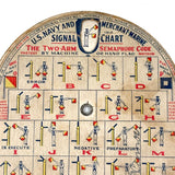 Extra Nice, Extra Packed WWI US Navy & Merchant Marines Double Sided Mechanical Signal Chart