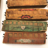 Wonderful Old Kid Made Set of Train Cars, with Three Locomotives!