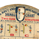 Extra Nice, Extra Packed WWI US Navy & Merchant Marines Double Sided Mechanical Signal Chart