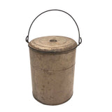 Sweet Antique Tin Pail in Original Pinkish-Putty Paint