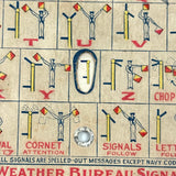 Extra Nice, Extra Packed WWI US Navy & Merchant Marines Double Sided Mechanical Signal Chart