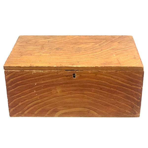 Mid 19th C. Grain Painted Box (Eyes and Arches)