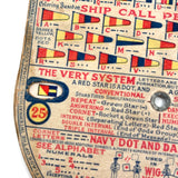Extra Nice, Extra Packed WWI US Navy & Merchant Marines Double Sided Mechanical Signal Chart