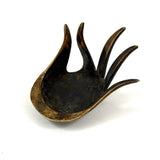 Heavily Patinated (Much Used!) Walter Bosse for Herta Baller 1950s Brass "Hand" Ashtray